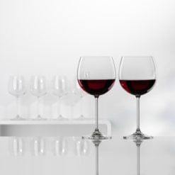 Bohemia Clara Burgundy Wine Glasses