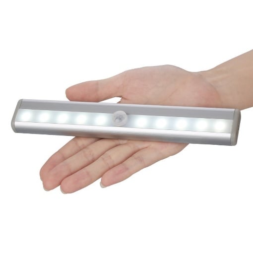 Smugg Rechargeable Cabinet Motion Sensor LED Light, 10 LEDs