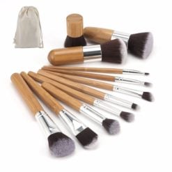 GreenLeaf Makeup Brush Set 12 Piece with Bamboo Handles