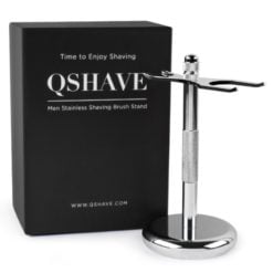 QShave Razor and Brush Chrome Stand Holder