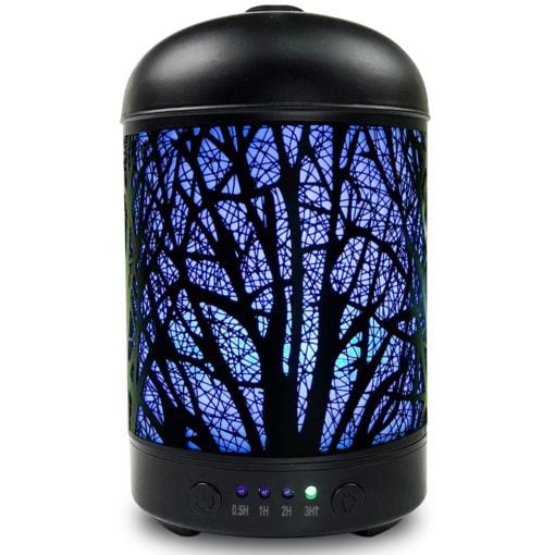 GreenLeaf Forest Ultrasonic Essential Oil Diffuser & Humidifier 100ml, Black
