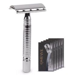 QShave Safety Razor Slimline Plus 5 Blades