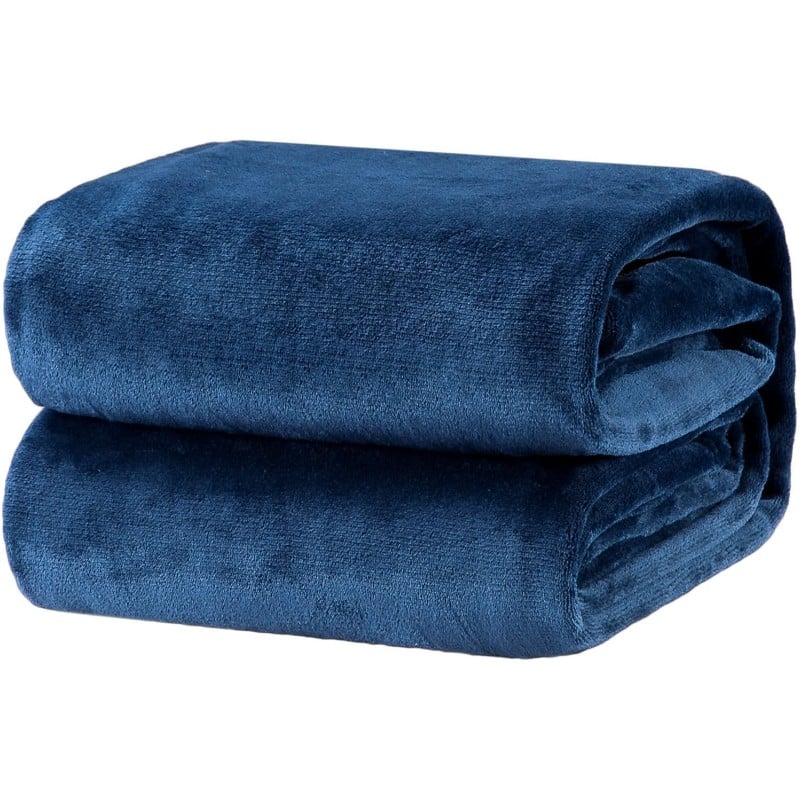 GreenLeaf Luxury Fleece Blanket - Navy