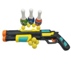 Time2Play Kids Long Barrel Water and Soft Bullet Gun Set Black