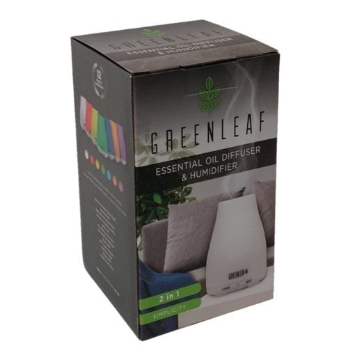 GreenLeaf Essential Oil Diffuser and Humidifier, 120ml with LED Lights - Image 2