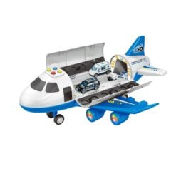 Time2Play Police Cargo Plane with 6 Vehicles Play Set