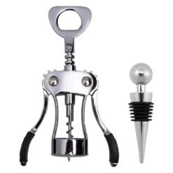 CheffyThings Wine Corkscrew and Stopper Set