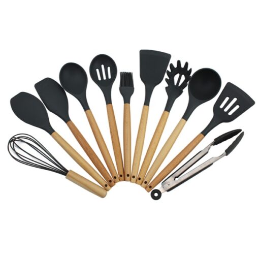 CheffyThings Silicone Utensil 12 Piece Set Charcoal - Image 2