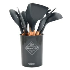 CheffyThings Silicone Utensil 12 Piece Set Charcoal