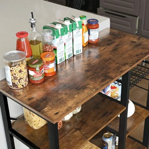 Bragg Sydney Rustic Kitchen Baker's Rack, Brown - Image 3