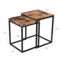 Bragg Tokyo Rustic Nesting Side Tables