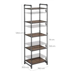 Fes 5-tier Adjustable storage shelf