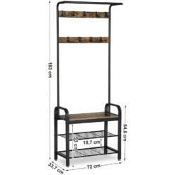 Bragg Lucerne Coat and Shoe Rack with Bench