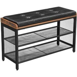 Bragg Tulsa 3-Tier Shoe Rack Padded Bench