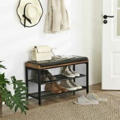 Bragg Tulsa 3-Tier Shoe Rack Padded Bench