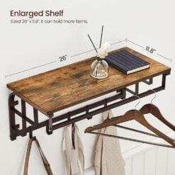 Bragg Havana Wall Mounted Coat Rack