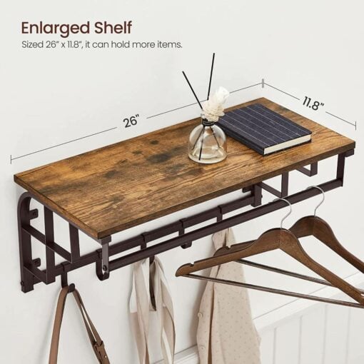 Bragg Havana Wall Mounted Coat Rack