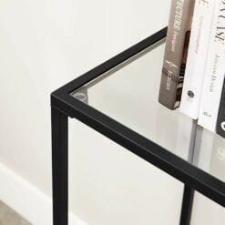 Giza Entryway glass console table black