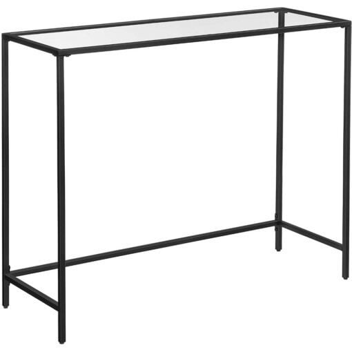 Bragg Giza Entryway Glass Console Table Black