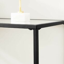 Entryway Glass console table black