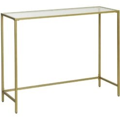 Bragg Calgary Entryway Glass Console Table Gold