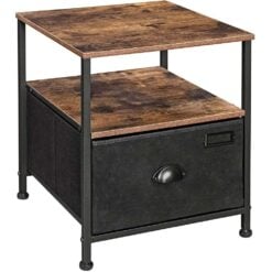 Bragg Budapest Side Table with Canvas Storage Drawer