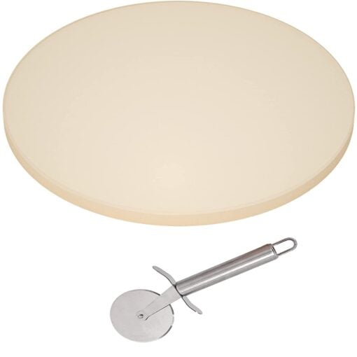 CheffyThings Pizza Stone and Cutter Set