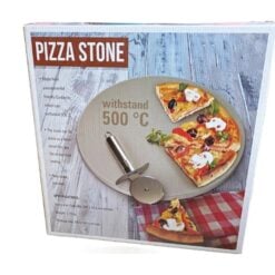 CheffyThings Pizza Stone and Cutter Set