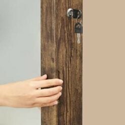 Brown Songmics Jewellery Cabinet and Mirror
