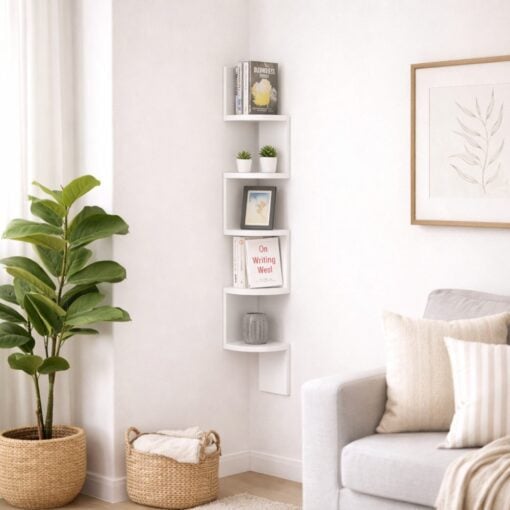 Bragg Corner Display Floating Book Shelf Lifestyle Bathroom