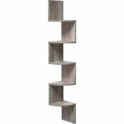 Bragg Corner Display Floating Book Shelf, Greige