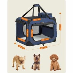 Feandrea Pet Transport Carrier Bag, Dark Blue