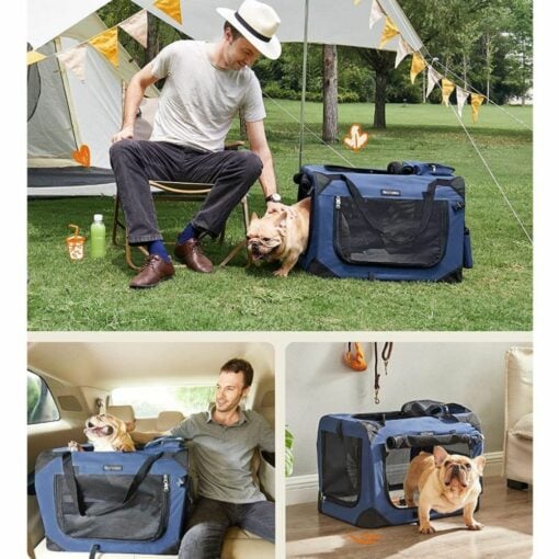 Feandrea Pet Transport Carrier Bag, Dark Blue Lifestyle