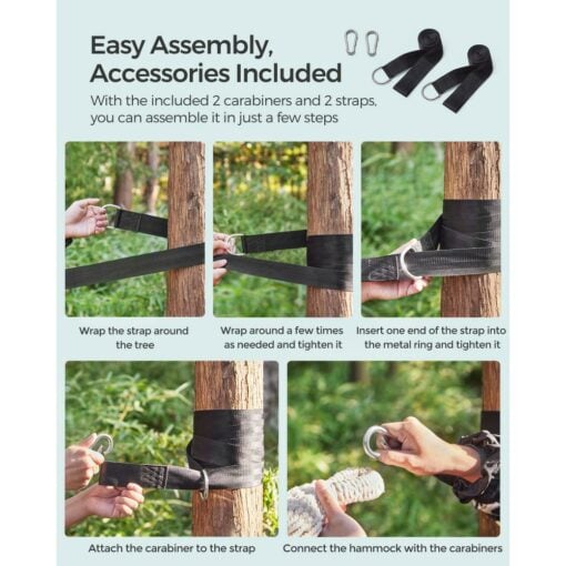 Songmics Portable Outdoor Cotton Hammock Assembly