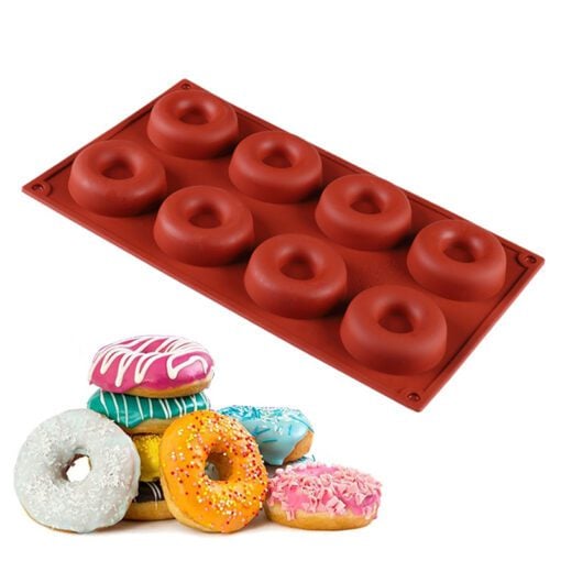 CheffyThings 8 Hole Silicone Donut Mould
