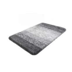 GreenLeaf Microfibre Bathmat Black and Grey