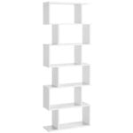 Bragg Bilbao 6-Tier Bookcase Storage Shelf, White