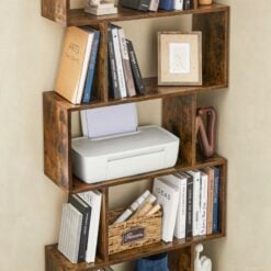 Bragg Bilbao 6-Tier Bookcase Storage Shelf, Brown