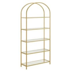 Bragg Lima 5-Tier Glass Arch Shelves