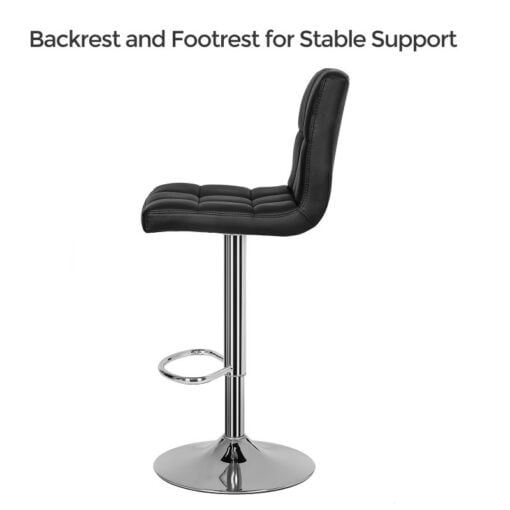 Songmics Adjustable Swivel Bar Chair with Backrest