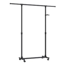 Songmics Rolling Clothing Rail Garment Rack, Black