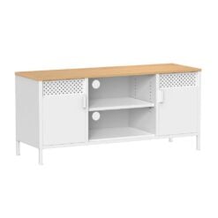 Songmics TV Stand Cabinet Oak White