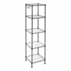 Songmics 5-Tier Expandable Storage Shelf with Hooks