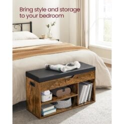 Bragg Valencia Shoe Rack Storage Bench, Brown