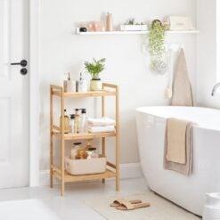 Songmics 3-Tier Bamboo Storage Rack Bathroom