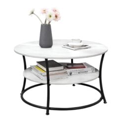 Bragg Miami Round Coffee Table, White