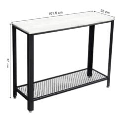 Bragg Kyoto Entryway Console Table, White Dimensions