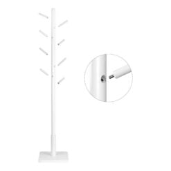 Bragg Cali Freestanding Adjustable Coat Rack Tree 8 Hooks with hooks