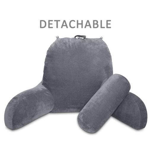 GreenLeaf Deluxe Comfort Reading Pillow Grey detached