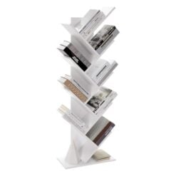 Bragg Aspen 9 Tier Bookcase Shelf Storage Tree, White